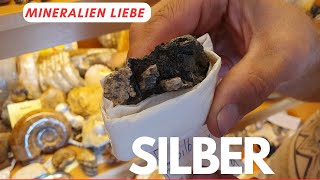 Gediegen Silber aus Mineralien Sammlung 4K