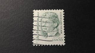 US postage stamps. Social Reformer, Alice Hamilton, MD. Postage stamp price 55 cents