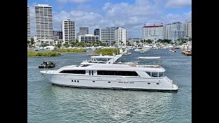 Walkthrough tour of the 100 Hatteras Motor Yacht with Ryan Gessel