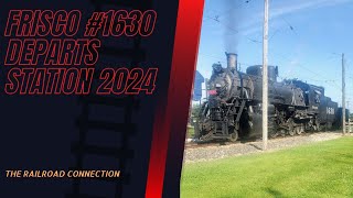 Frisco 1630 Decapod departs the station at Illinois Railroad Museum August 4th 2024