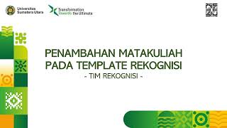 SIA - Penambahan Matakuliah Pada Template Rekognisi