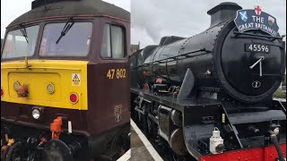 ‘The Great Britain XV’ 45596 ‘Bahamas’ and 47802 for breakdown support, Hereford 16/4/2023