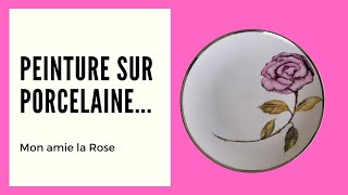 Peinture sur porcelaine... Peindre une rose (cours gratuit)