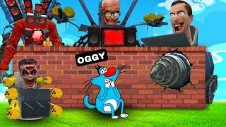 Oggy Try To Survive From SKIBIDI TOILET BOSSES in Roblox