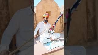 Ravanahatta violin  played by Rajasthani folk musician at Amer fort , Jaipur