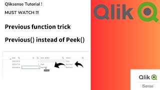 Qliksense : Previous function trick. Using Previous instead of Peek