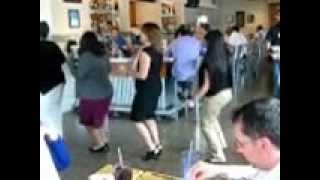 Joe's Crab Shack dancing to Cupid Shuffle at Clifton, New Jersey