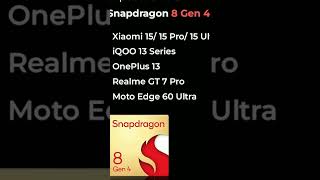 Snapdragon 8 Gen 4 Upcoming Smartphone List | 8 Gen 4 Confirm List In India #shorts