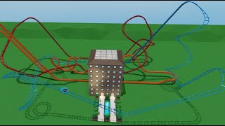 Building A Roller Coaster Tower | Theme Park Tycoon 2 | Speed Build | Roblox