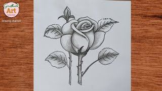 How to draw a rose | pencil sketch rose | easy Rose drawing |গোলাপ ফুল আর্ট