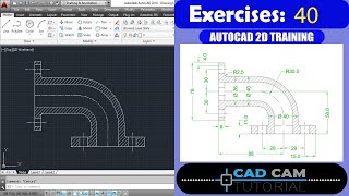 Autocad 2D Practice Drawing / Exercise 40/ Simple Tutorial