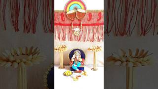 Shree ganesha deva craft idea🙏 | DIY Ganpati decoration #shortsfeed #shorts #diy #Ganpati ❤️