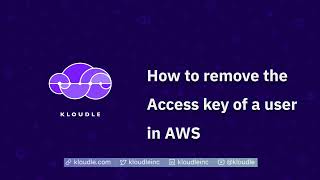 How to remove the Access key of a user in AWS