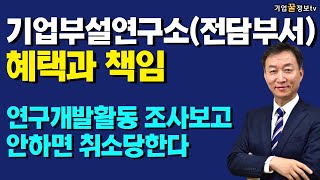 기업부설연구소(전담부서) 혜택과 책임 | 연구개발활동 조사보고 산업기술진흥협회