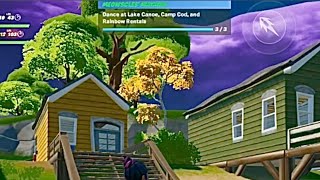 Fortnite Lake Canoe, Camp Cod, and Rainbow Rentals locations: Where to dance at all of them