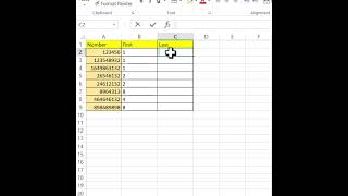 Extract first/last characters from range in Excel #shorts #excel #first #last #range