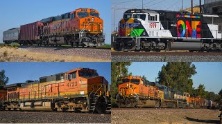 A Day of Railfanning in the Central Valley - BNSF 4723, UP 1979, and More