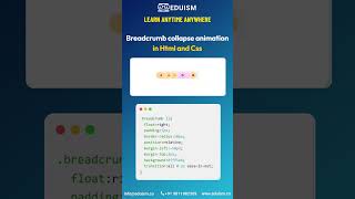 Breadcrumb collapse animation in HTML and CSS! #coding #html #css #programminglanguage #javascript