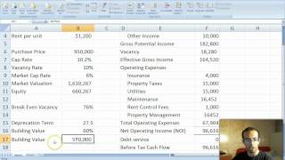 Calculating Cash Flow (ATCF & BTCF), Break-Even Vacancy Rate, Expense Ratio, and Taxable Income