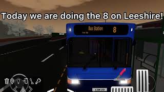 Leeshire Bus Sim | Route 8 | Roblox