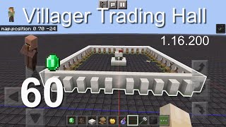 Minecraft Bedrock Tutorials(60) - How to build a Villager Trading Hall (1.16.200)