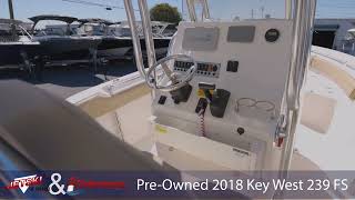 Pre Owned 2018 Key West 239FS  #forsale  #boats #instock #keywestboat #yamahamarine #yamaha