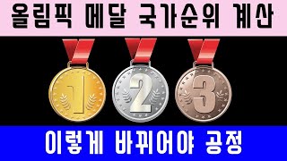 올림픽 메달 국가순위 불공정 - 개선 필요