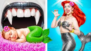 Poor Mermaid Got Adopted by a Billionaires Family! Mermaid vs Vampire!