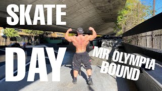 Skate day at Bay 66 - 8.5 weeks out from the Mr Olympia