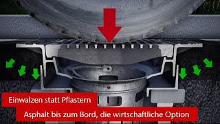 Einwalzen statt Pflastern – Asphalt bis zum Bord, die wirtschaftliche Option