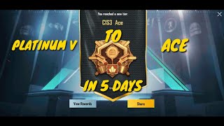 PUBG MOBILE PLATINUM TO ACE IN 5 DAYS ONLY RANKPUSH 3.50KD HIGHLIGHT MOMENTS😈😈