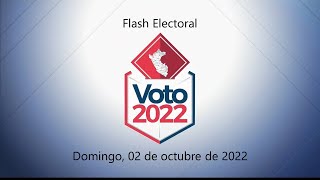 Flash Electoral 2022 en América Televisión y Canal N (Ipsos) Perú 02-10-2022