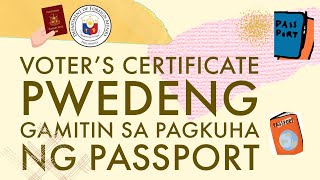 Voter's Certificate pwedeng gamitin sa pagkuha ng PASSPORT #2023 #passport #updated