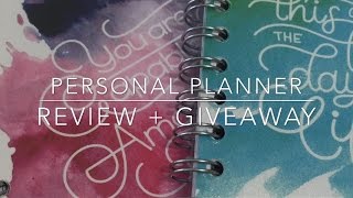 Personal Planner Review + Giveaway