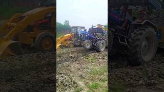 #trending :- Cat JCB Backhoe loading soil in Powertrac Euro #short #shortvideo #ytshorts #ytshort