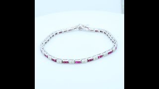 Ruby and Diamond Tennis Bracelet