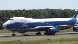 Air Bridge Cargo B747-400 landing at Maastricht-Aachen Airport