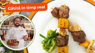 Rețeta pas cu pas: Chuzos de ternera con setas | Click & cook | 🍢🥩