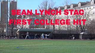 SEAN LYNCH FIRST COLLEGE BASEBALL HITS FROM OUTFIELD VIEW