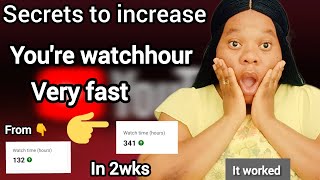 4 SECRETS to grow and increase your WATCHHOUR #watchhour