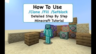 ✔️How To Clone, Fill And Setblock Commands In Minecraft: Minecraft Tutorial ✔️