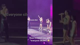 Crowd reaction🤫 to Rosé's EVERYONE SILENT #lisamoney #popdramaofficial