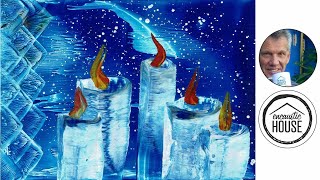 BLUE SNOW CANDLES