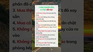 9 Kinh nghiệm sống ai cũng nên học #suckhoe #doisong #baihoccuocsong #xuhuong #reels