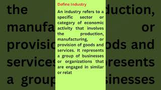 Define Industry #Accounting#Accounts#shorts #fact #tallyprime