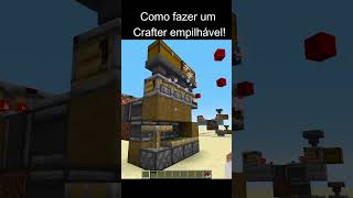 Como fazer um auto Crafter empilhável! #shorts  #minecraft #professorminecraft #crafter