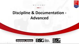 Webinar: Advanced Documentation and Discipline