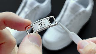 HOW TO EASY PUT AF1 METAL TAG ON NIKE AIR FORCE 1S!