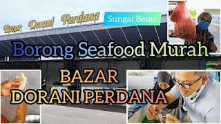 TEKNIK POTONG UDANG LIPAN | BORONG SEAFOOD DI BAZAR DORANI PERDANA