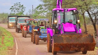 JCB 3dx Backhoe Loading Mud in Mahindra 475 Di tractor JCB miti khudai work video #jcb #jcb3dx